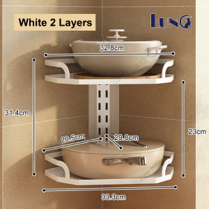 Carbon Steel Kitchen Pot Pan Rack on the Wall Adjustable Layer Rack Kitchen Wall Storage Rack