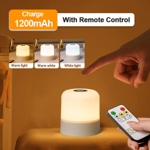 Dimmable Night Lamp Rechargeable Bedside Lamp LED Touch Lights Type-C Dim Light Small Bedside Lamps Rechargeable for Home Bedroom Office Hallways