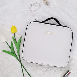 LED Light Mirror Makeup Travel bag Cosmetic Bag Women Handbags Smart Beauty Toiletries Kit Makeup Organizers Storage Bag