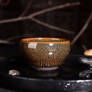 大师手工制作陶瓷建盏主人杯品茗杯单杯茶碗茶杯中秋国庆礼品logo
