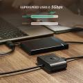 UGREEN ตัวเพิ่มช่อง USB 3.0 Hub 4 ช่อง 2 in 1 with Type C OTG, USB HUB OTG USB C รุ่น 40850 สำหรับ MacBook, iMac, Surface, Lenovo Yoga, Samsung Galaxy S9/+,S10/+ Note8, Note9, Huawei P20, P30, Mate10, Mate20 (สีดำ). 