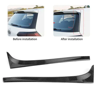 Bnineteenteam cửa sổ phía sau xe Spoiler bên cánh nhựa ABS Nước Bùn spatter phòng chống với tự dính thiết kế phù hợp cho MK7 MK7 5 2014 2018 màu đen Carnex