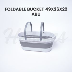 Ember Cuci Piring Lipat Portable Dengan Pegangan / Baskom Portable / Foldable Bucket 49x26x22
