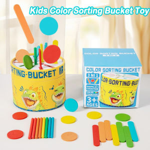 Wooden Color Classification Bucket Shape Color Matching Childrens Puzzle Toys Educational Gifts