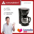 Hanabishi Coffee Maker HCM-10B | 800ML Capacity 6 Cups with Anti-drip feature Coffee Machine HCM10B. 