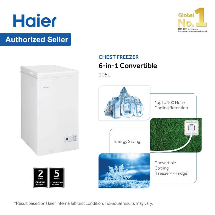 HAIER DUAL FUNCTION Chest Freezer BD138H Lazada