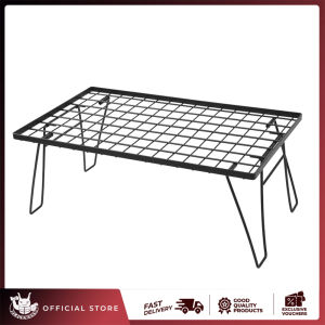 BLACKWORM Outdoor Camping Table Barbecue Folding Table Camping Portable Storage Removable Simple Table Steel Mesh Table