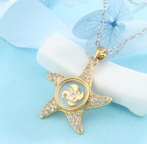 Kemstone Lucky Gold Plated Creative Rotatable Windmill Star Pendant Necklace for Women Girl