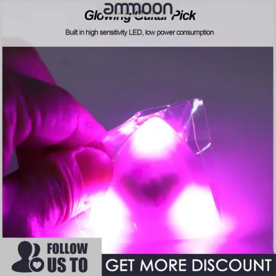 High Sensitivity LED Glowing Guitar Pick Guitar Pick replacement for with Battery for Beginners and Professionals (White)