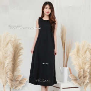 DRESS WANITA KOREA/ LONG DRESS WANITA/DRESS /INNER DRESS KOREA STYLE HIJAB /INNER DRESS PANJANG SPAN TANPA LENGAN/DRESS SPAN PANJANG POLOS/INNER DRESS PANJANG/INNER DRESS/DRESS HITAM/DRESS POLOS