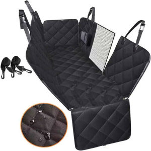 Cushion For Dog & Pets Cover Pad Waterproof Cushion Pet Traveling Car Rear Seat Protector Mat Black