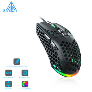 SOLAKAKA Bluetooth + 2.4G Không Dây Chuột Chơi Game 3 Chế Độ RGB Có Thể Sạc Lại 800-4000 DPI Với Hộp Tổ Ong Quang Học Công Thái Học Máy Tính Chơi Game Chuột Cho Máy Tính Xách Tay PC(SM600)