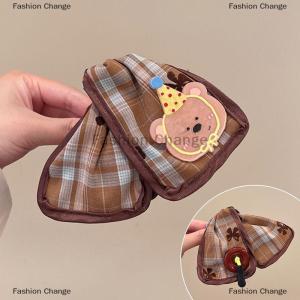 [COD] Fashion Change Sweet Plaid Cloth Hair Claws Cute Bowknot Rabbit Bear Shark Clip For Girls Korean Style Cartoon Hair Barrettes Hair Accessory