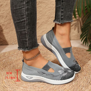 Free Shipping Popular Breathable Mesh Embroidered Casual WomenS Flats For Spring And Autumn