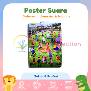 Poster Suara Edukasi Anak (belajar bahasa indonesia & Inggris)