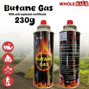 Portable Butane Gas Cartridge 230g for Outdoor Cooking with Anti Explosion Certificate/Gas Butana Camping Memasak Luar