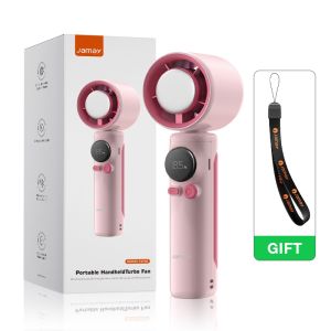 JAMAY mini fan Portable Handheld Turbo Fan High Speed kipas  cooler 100 Level Adjustment LED Display 20H 6000mAh FS930