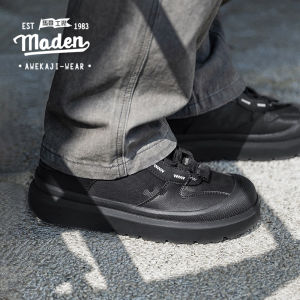 MADEN brand workwear style mens youth dark night camouflage board shoes mens shoes winter 2024 winter new versatile casual trendy shoes thick sole height increasing small black shoes