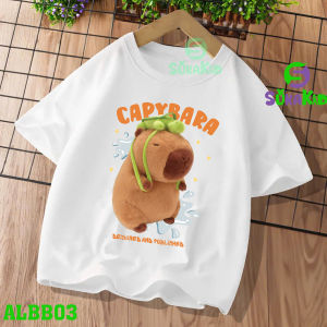 Áo thun trẻ em hình in capybara cho bé trai bé gáitừ 6kg-30kg.ALBB03