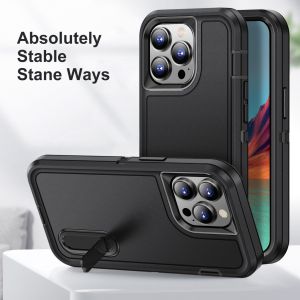 【🔥SG SELLER🔥】RICHMENTGADGET 2 in 1 PC+TPU Military Grade Drop Protection Adjustable Kickstand Phone Cover iPhone 16 Case with Stand for iPhone 16 Pro max Case iPhone16 iPhone 15 Pro max iPhone15 iPhone 14 Pro iPhone14 iPhone 13 Pro max iPhone13