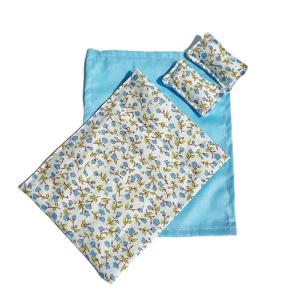 1/12 Miniature Bedding Set with Pillow and Quilt Sheet For Doll House Bedroom Display And Craft Model Project Decors