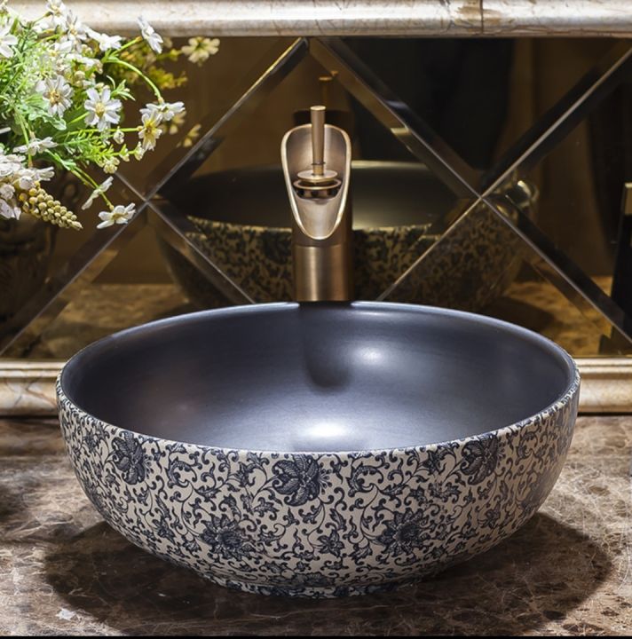 (🔥Ready Stock🔥 MALAYSIA 12 Hours Shipping!) Bathroom Sinks Fittings Counter Top Art Wash Basin