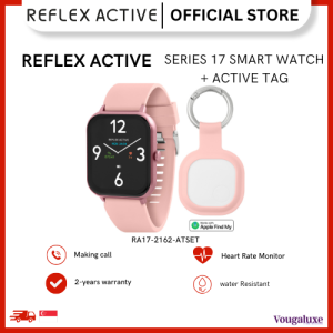 Reflex Active Series 17 Pink Calling SmartWatch & ActiveTag Gift Set GPS IP67 Heart rate and sleep monitor