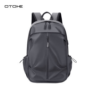 OTOHE กระเป๋าสะพายผู้ชายกระเป๋าเป้สะพายหลังผู้ชายกระเป๋าเป้แล็ปท็อปกระเป๋าเป้สะพายหลังชาร์จยูเอสบีกระเป๋านักเรียนเดินทางลำลองเป้สะพายหลังสีทึบ Dacron มีซิปน้ำหนักเบากระเป๋ากันน้ำความจุสูงสำหรับผู้ชายผู้ชาย