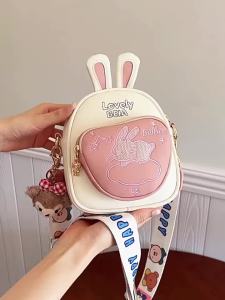 Túi đeo chéo nữ phong cách Hàn Quốc thiết kế ngọt ngào thanh lịch dễ thương thêu hình thỏ hoạt hình tươi mới.