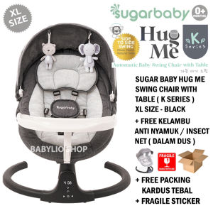 Sugar Baby Hug Me K Series Swing Chair with Table / Sugar Baby Hug Me K Series Swing Bed XL Size / Ayunan Bayi / Automatic Swing / Folded Swing Bed