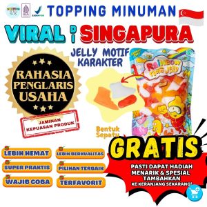 Jelly Motif Karakter Topping Minuman - Jelly Bentuk Sepatu Cocok Untuk Semua Minuman | Popping Boba Meletus Pecah Dimulut Nata Jelly