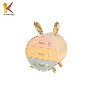 Satu Keluarga Rak Susun Kelinci K179 Rak Laci Mini Colorfull Rak Kosmetik Serbaguna Cute Stuff