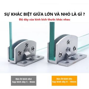 [HCM] Bản lề cửa kính inox chốt chặn(1 cái) -TyHome