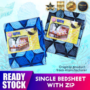 Single Bedsheet with Zip / Sarung Tilam Single Berzip | 92cm x 190cm x 15cm (3 x 6 x 6") [ READY STOCK ]