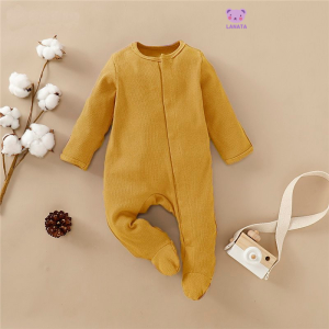 Body dài tay cho bé liền mũ chất Len Tăm mềm mịn Đồ liên thân thu đông bodysuit cho bé trai bé gái 0-12M