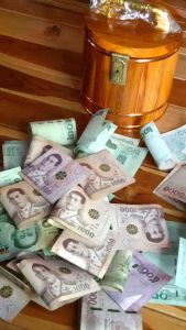 กระปุกออมสิน ถังออมสิน กระปุกออมสินไม้สัก ถังไม้สัก ขนาด 9 นิ้ว โรงงานทำเอง ราคาถูกที่สุดในลาซาด้า