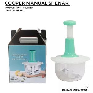 Shenar Blender Manual Portable Choper Manual Penggiling Daging Bumbu Dan Sayuran Kapasitar 18 Liter