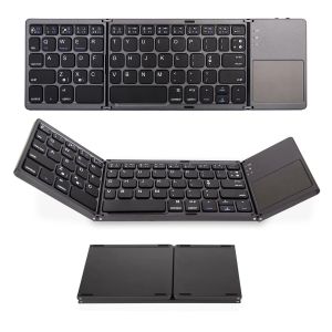 Foldable Bluetooth Keyboard With Touchpad For Android iOS Convenient Storage Versatile Compact Supports Multiple Keyboard B0332026