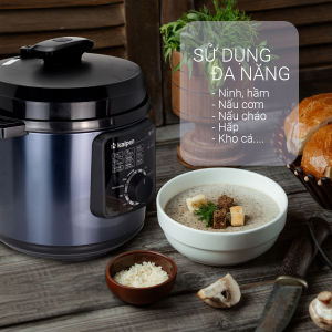 Nồi Áp Suất Điện-Nồi Cơm Điện-Nồi Đa Năng Cao Cấp Model P4 6L-1000W Chính Hãng KALPEN-GIA DỤNG ĐỨC
