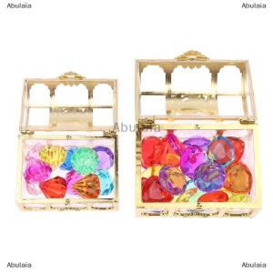 [COD] Abulaia 1 Set Child DIY Accessories Box Treasure Kids Toys Acrylic Colorful Gems Plastic Large Jewels