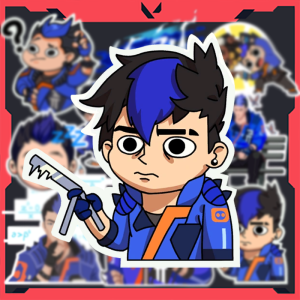 Sticker Valorant - Hình dán Agent Yoru (set 10 hình)