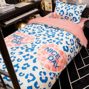 Crazy 11.11 sale Single Size 4 in 1 Lovely Heart Design Bedding Set SLV LS