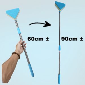 LIYA Tank Sponge Cleaning Brush Double-Sided 180° Adjustable Aquarium Fish Cleaner Inner Wall Cleaning Tools Window