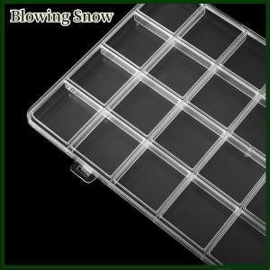 Blowing กล่องจัดระเบียบพลาสติกใสอเนกประสงค์พร้อมช่องกริดกล่องเก็บเล็บสำหรับลูกปัดเครื่องประดับแบบทำมือ