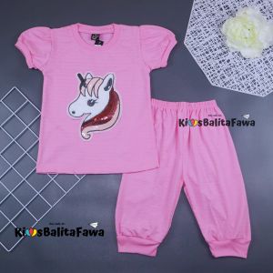 Setelan Kokumi Size 1-10 Tahun / EXPORT PREMIUM Baju Piyama Karakter Kaos Lengan Pendek Celana Pendek Cewek Set Baju Tidur Anak Perempuan