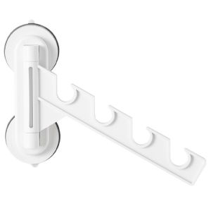 Convenient Foldable Window Drying Rack – Strong Suction Cup Clothes Hanger for Bathroom Balcony & Door
