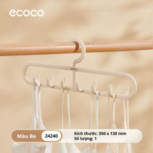 Mắc treo áo 2 chiều 12 móc ECOCO đa năng thế hệ mới treo đồ lót áo 2 dây 3 lỗ thông minh giúp tiết kiệm không gian
