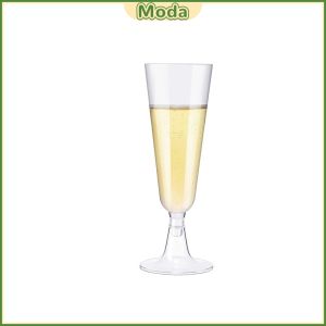 Moda 6pcs/set Disposable Wine Glasses Party Transparent Hard Plastic Champagne Flutes