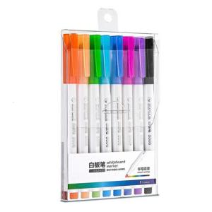 8pcs xóa được đầy màu sắc bút viết bảng trắng cho bảng trắng thủy tinh kim loại acrylics giấy nhanh khô màu bút viết bảng trắng