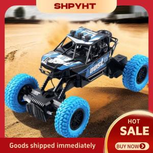 SHPYHT New Điều Khiển Từ Xa Off-Road Leo Núi Xe Với Đầy Màu Sắc Đèn Nhấp Nháy Bánh Xe Cao Su RC Có Thể Sạc Lại Đồ Chơi Cho Bé Trai Trẻ Em Quà Tặng